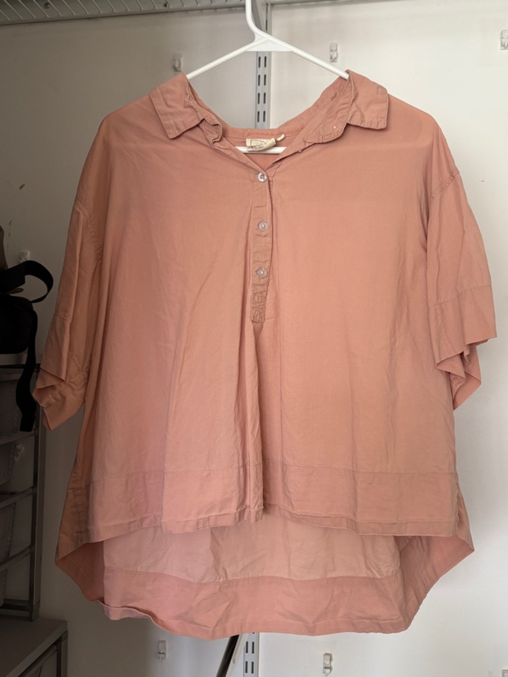 Deiji Studios Organic Cotton Pink Flowy Shirt